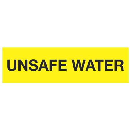ANSI Pipe Markers Unsafe Water - Pk/10
